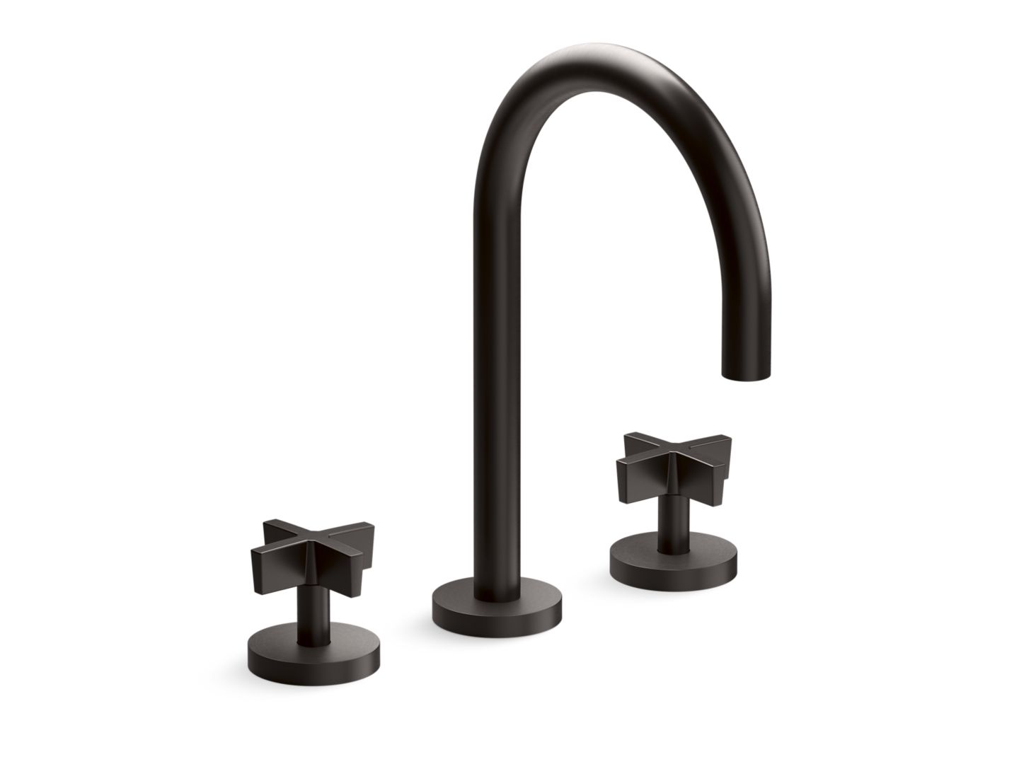 One Sink Faucet, Gooseneck Spout, Cross Handles