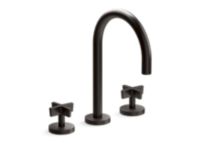 Sink Faucet, Gooseneck Spout, Cross Handles 0