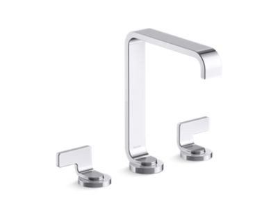 Widespread Sink Faucet, Tall Spout, Lever Handles