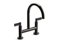 Deck-Mount Bridge Kitchen Faucet, Lever Handles 0