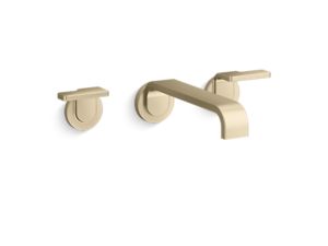 Wall Mount Widespread Sink Faucet, Lever Handles