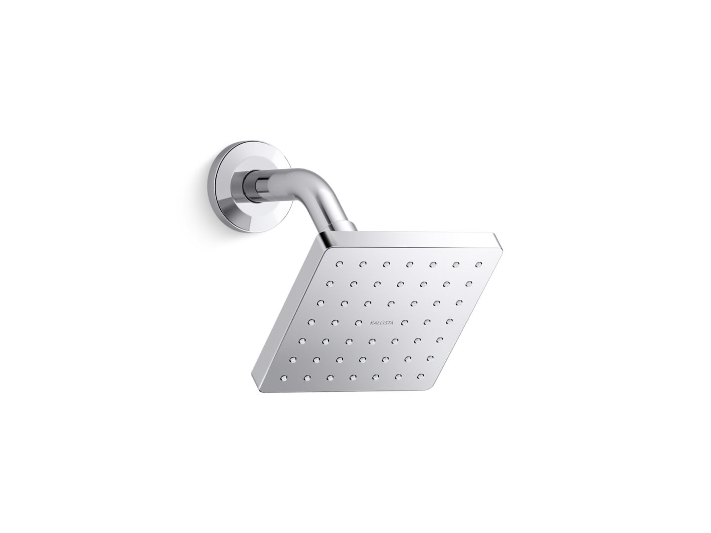 Foundations Soft Modern Square Showerhead with Arm