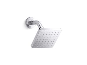 Soft Modern Square Showerhead with Arm
