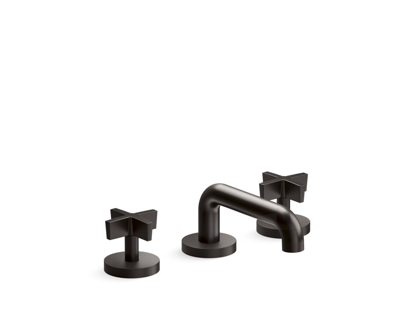 One Sink Faucet, Low Spout, Cross Handles