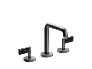 Sink faucet, tall spout, Nero Marquina handles