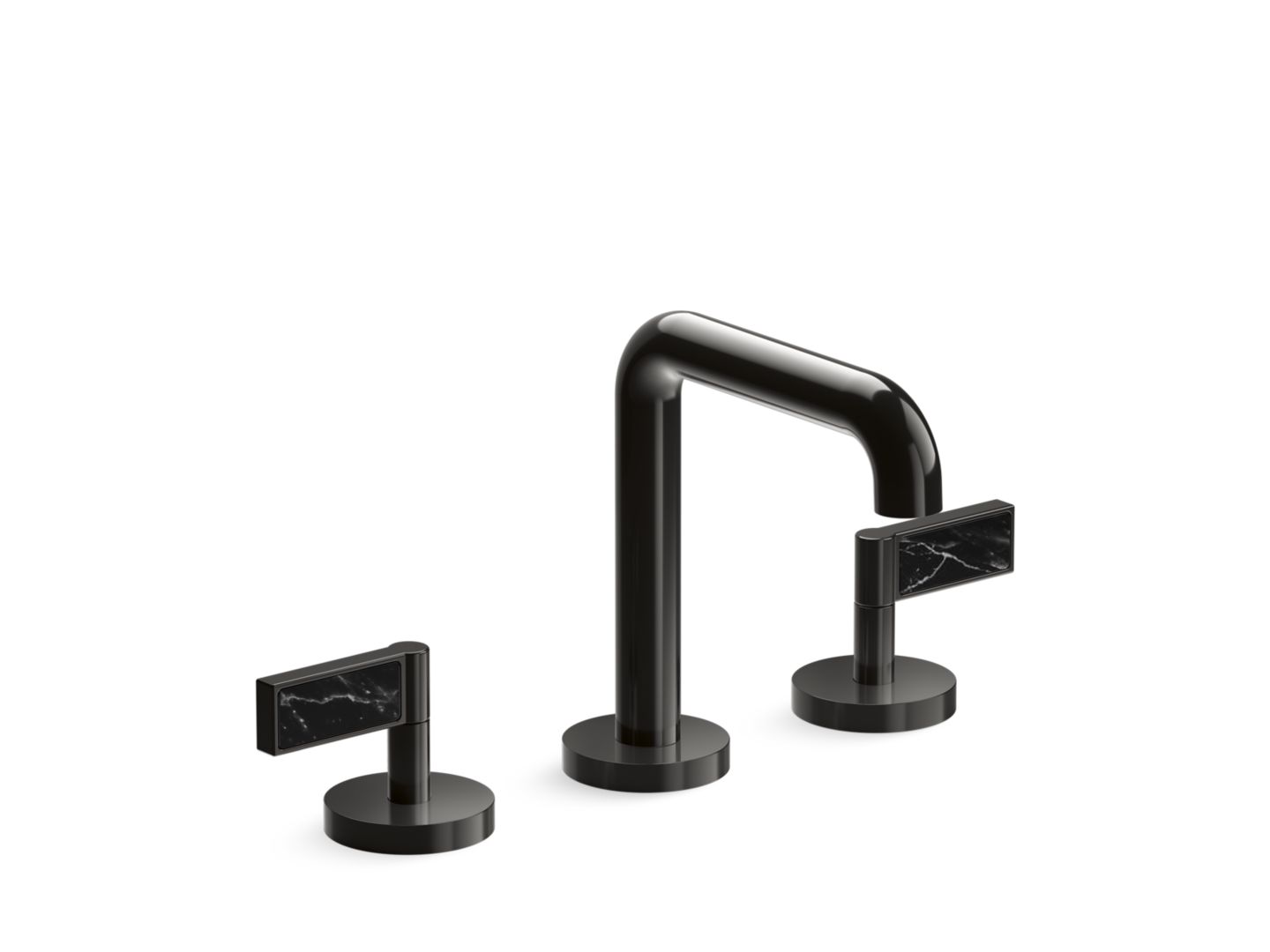 One™ Sink faucet, tall spout, Nero Marquina handles