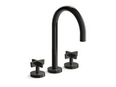 One™ Deck-mount bath faucet, gooseneck spout, cross handles