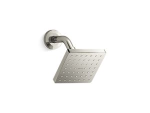 Soft Modern Square Showerhead with Arm