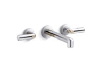 Wall Mount Widespread Sink Faucet, Lever Handles 0