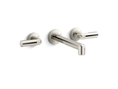 Wall Mount Widespread Sink Faucet, Lever Handles