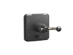 Single Control trim with diverter, crank handle