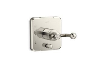 Single Control trim with diverter, crank handle