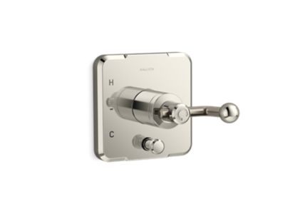 Single Control trim with diverter, crank handle