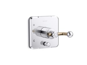 Single Control trim with diverter, crank handle