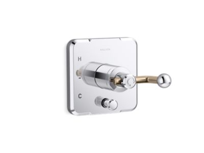 Single Control trim with diverter, crank handle