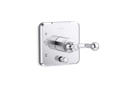 Single Control trim with diverter, crank handle