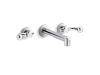 Wall Mount Widespread Sink Faucet, Crank Handles 0