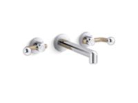 Wall Mount Widespread Sink Faucet, Crank Handles 0