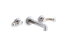 Vice™ Wall Mount Widespread Sink Faucet, Crank Handles