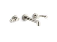Wall Mount Widespread Sink Faucet, Crank Handles 0