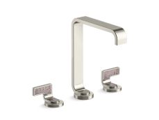Guise® Widespread Sink Faucet, Tall Spout, Light Dusty Wave Lever Handles