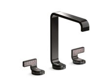 Guise® Widespread Sink Faucet, Tall Spout, Light Dusty Wave Lever Handles