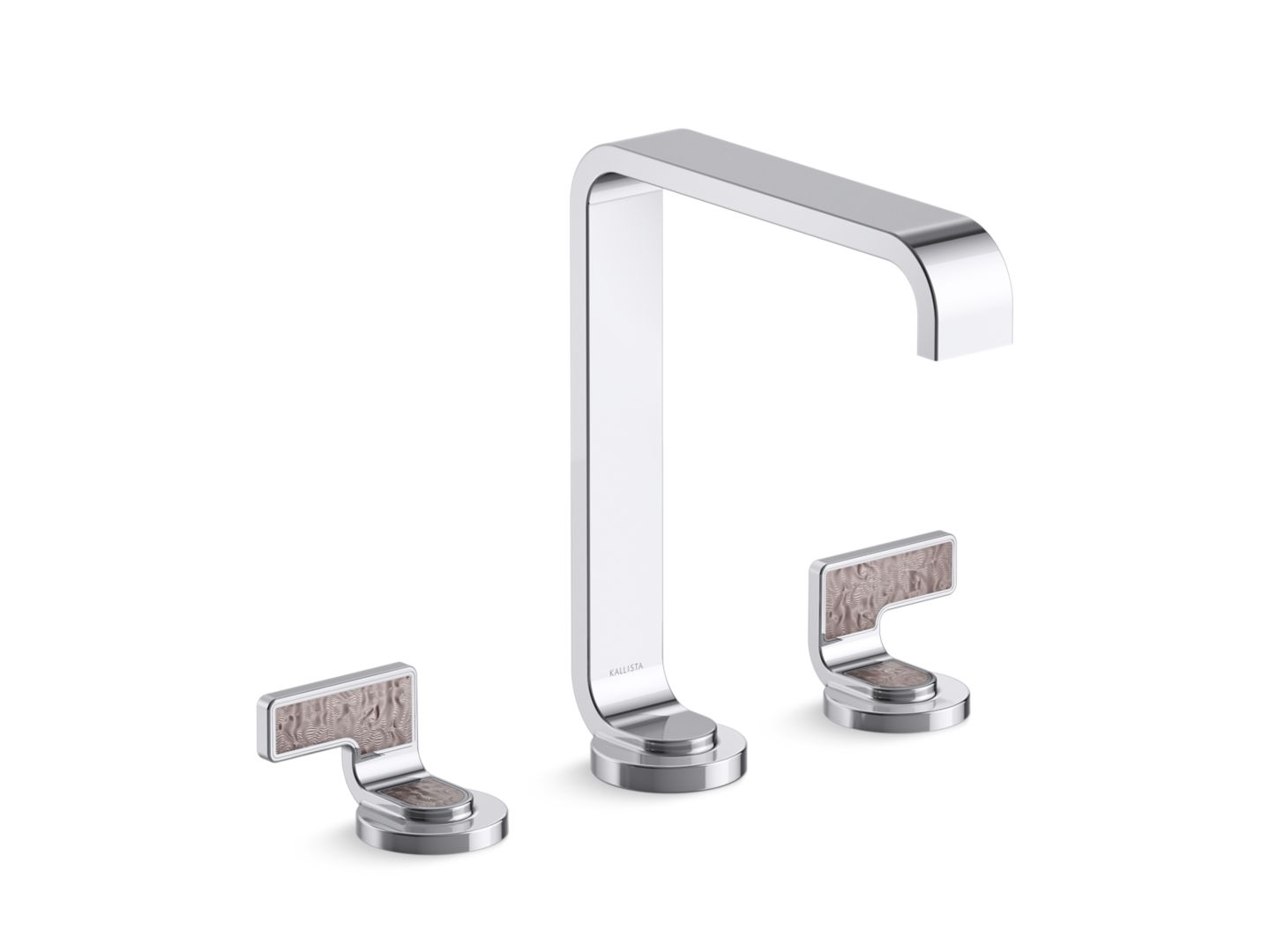Guise® Widespread Sink Faucet, Tall Spout, Light Dusty Wave Lever Handles
