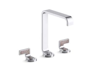 Soft Modern Square Showerhead with Arm