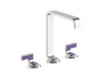 Widespread Sink Faucet, Tall Spout, Deep Violet Diamond Lever Handles 1