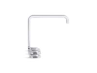 Widespread Sink Faucet, Standard Spout, Transparent White Wave Lever Handles 2