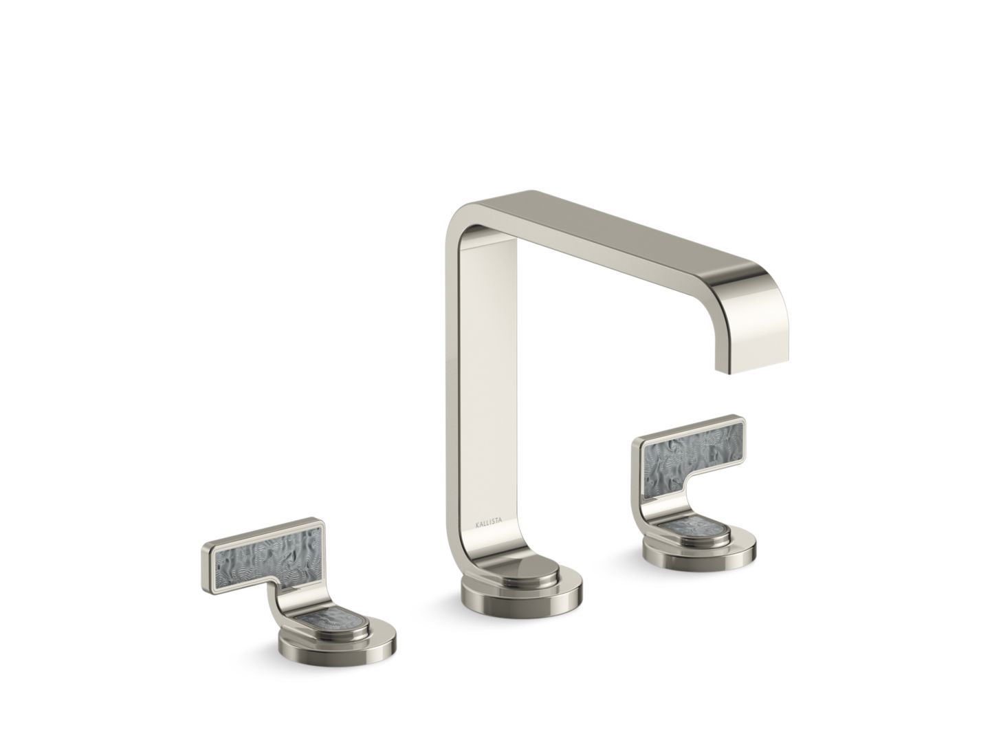 Guise™ Widespread Sink Faucet, Standard Spout, Steel Grey Wave Lever Handles