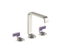 Widespread Sink Faucet, Standard Spout, Deep Violet Diamond Lever Handles 0