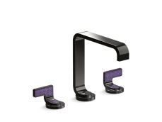 Guise® Widespread Sink Faucet, Standard Spout, Deep Violet Diamond Lever Handles
