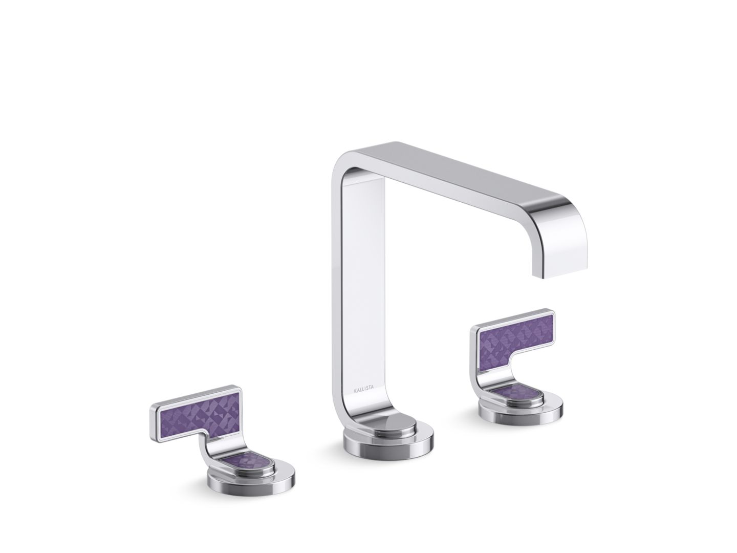 Guise® Widespread Sink Faucet, Standard Spout, Deep Violet Diamond Lever Handles
