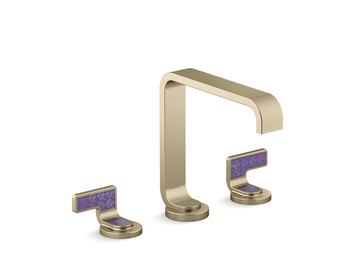 Guise™ Widespread Sink Faucet, Standard Spout, Deep Violet Diamond Lever Handles