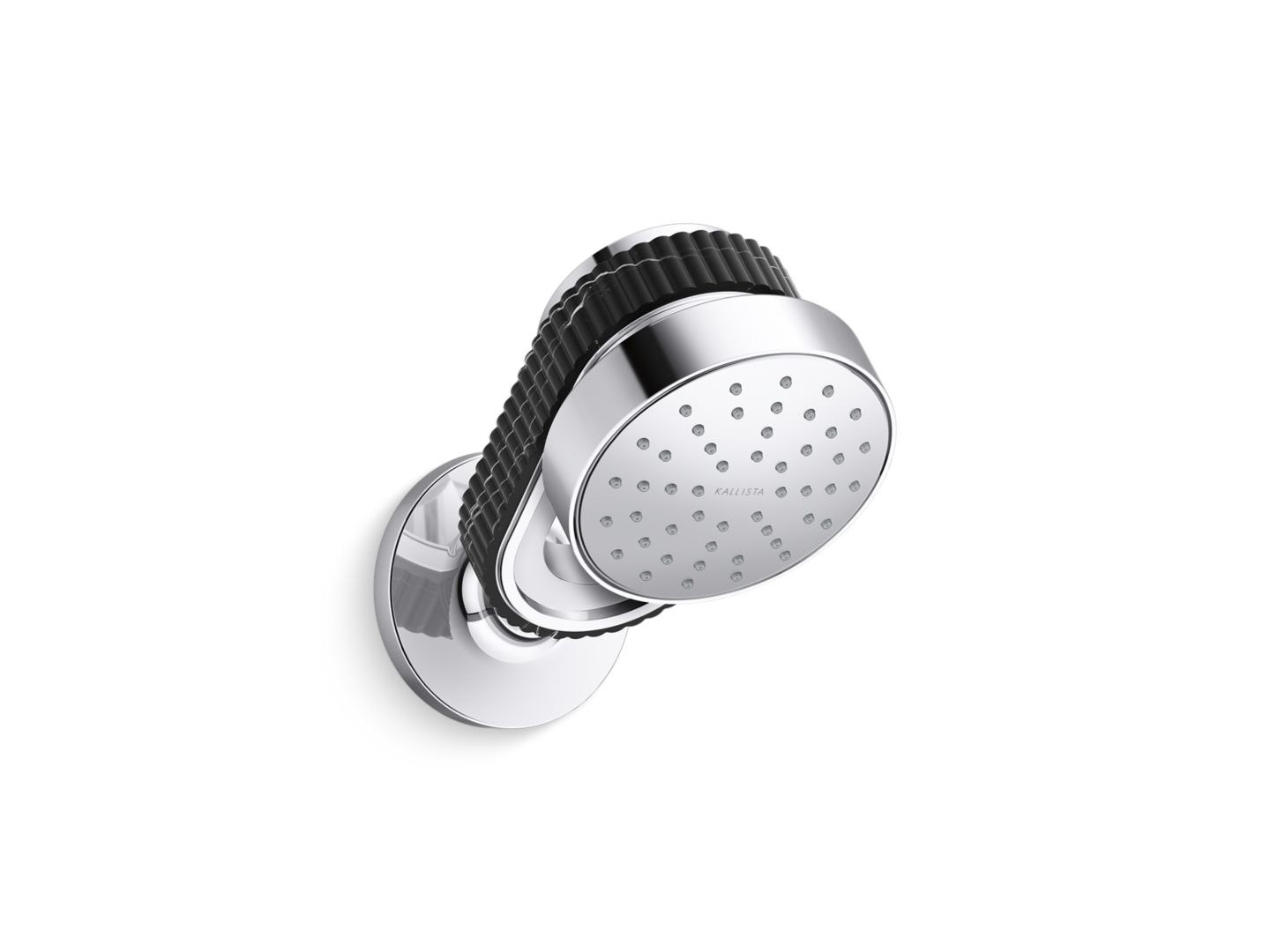 Bandeau™ Air-Induction Showerhead with Arm, Nero Marquina band