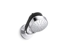 Bandeau™ Air-Induction Showerhead with Arm, Nero Marquina band
