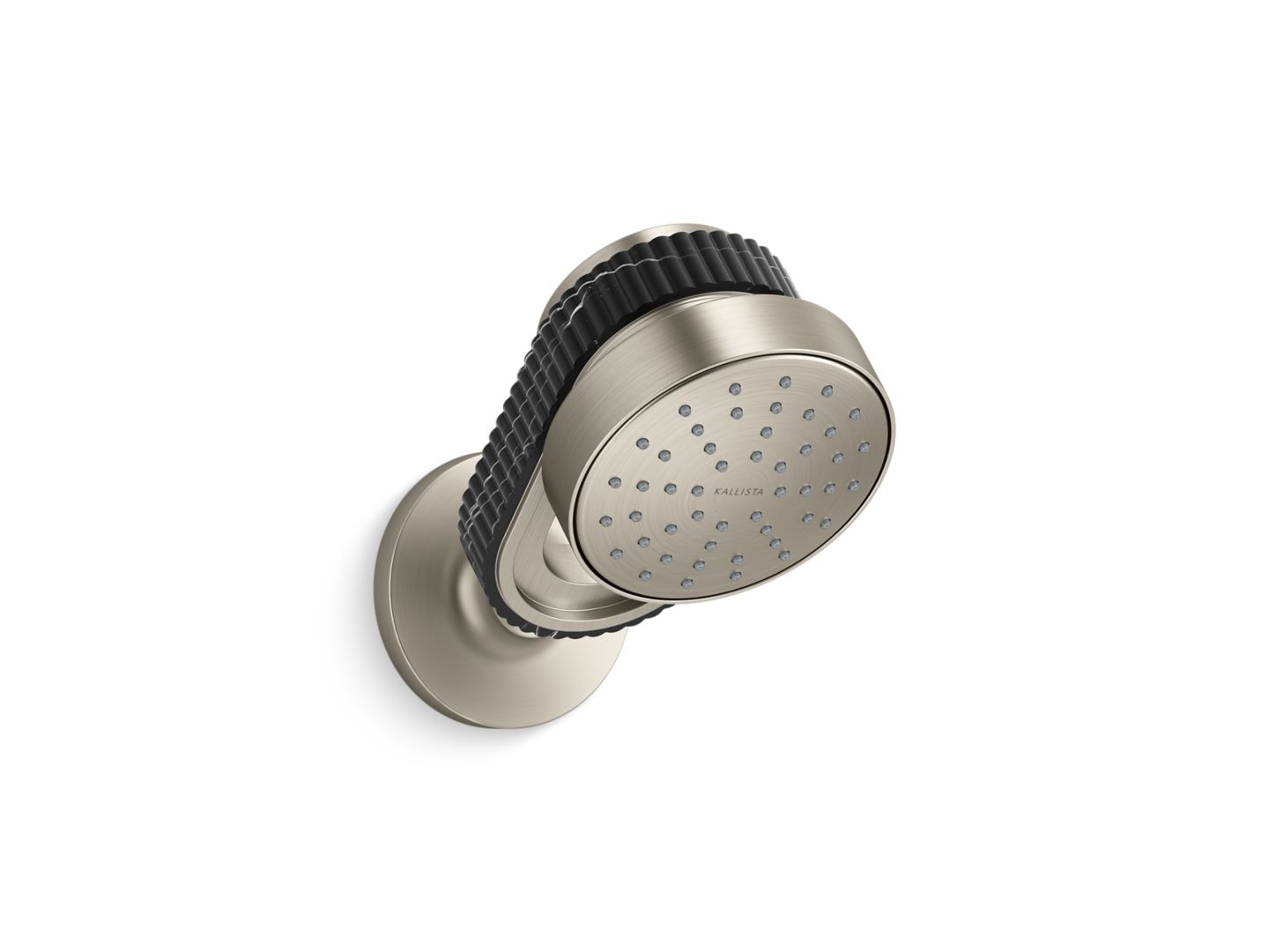 Bandeau™ Air-Induction Showerhead with Arm, Nero Marquina band