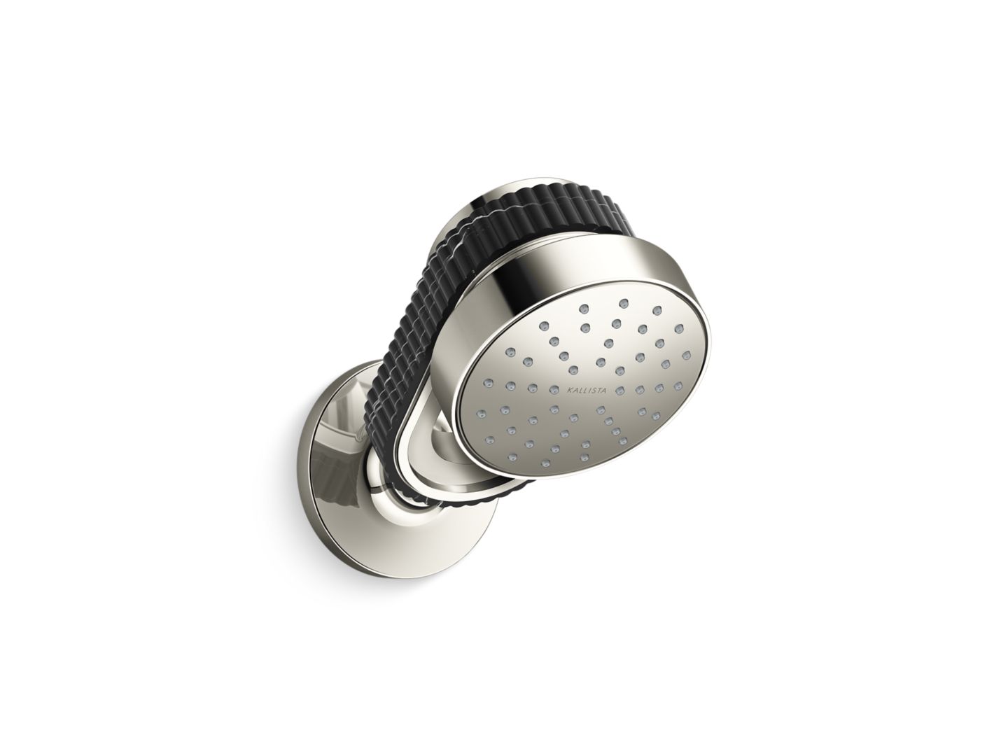 Bandeau™ Air-Induction Showerhead with Arm, Nero Marquina band