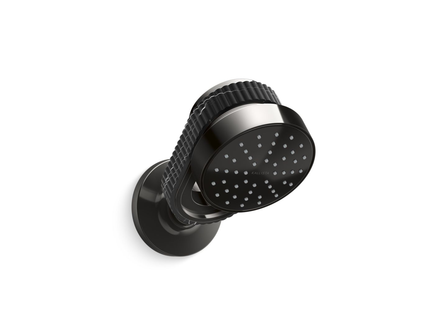 Bandeau™ Air-Induction Showerhead with Arm, Nero Marquina band