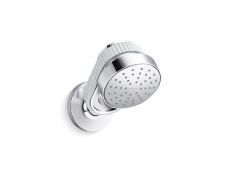 Bandeau™ Air-Induction Showerhead with Arm, White Carrara band