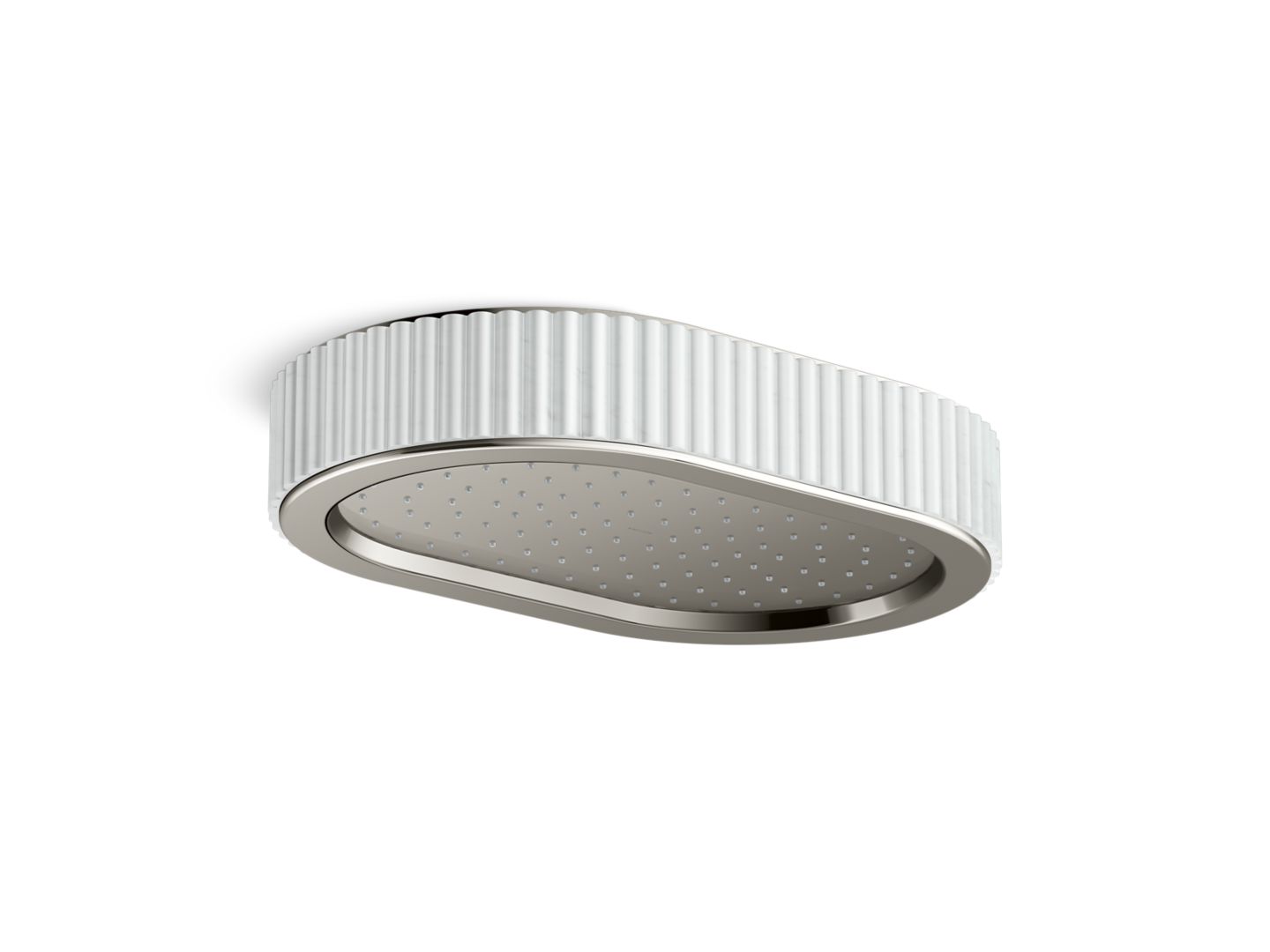 Bandeau™ Rain Showerhead, White Carrara band