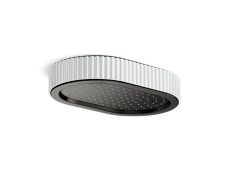 Bandeau™ Rain Showerhead, White Carrara Band