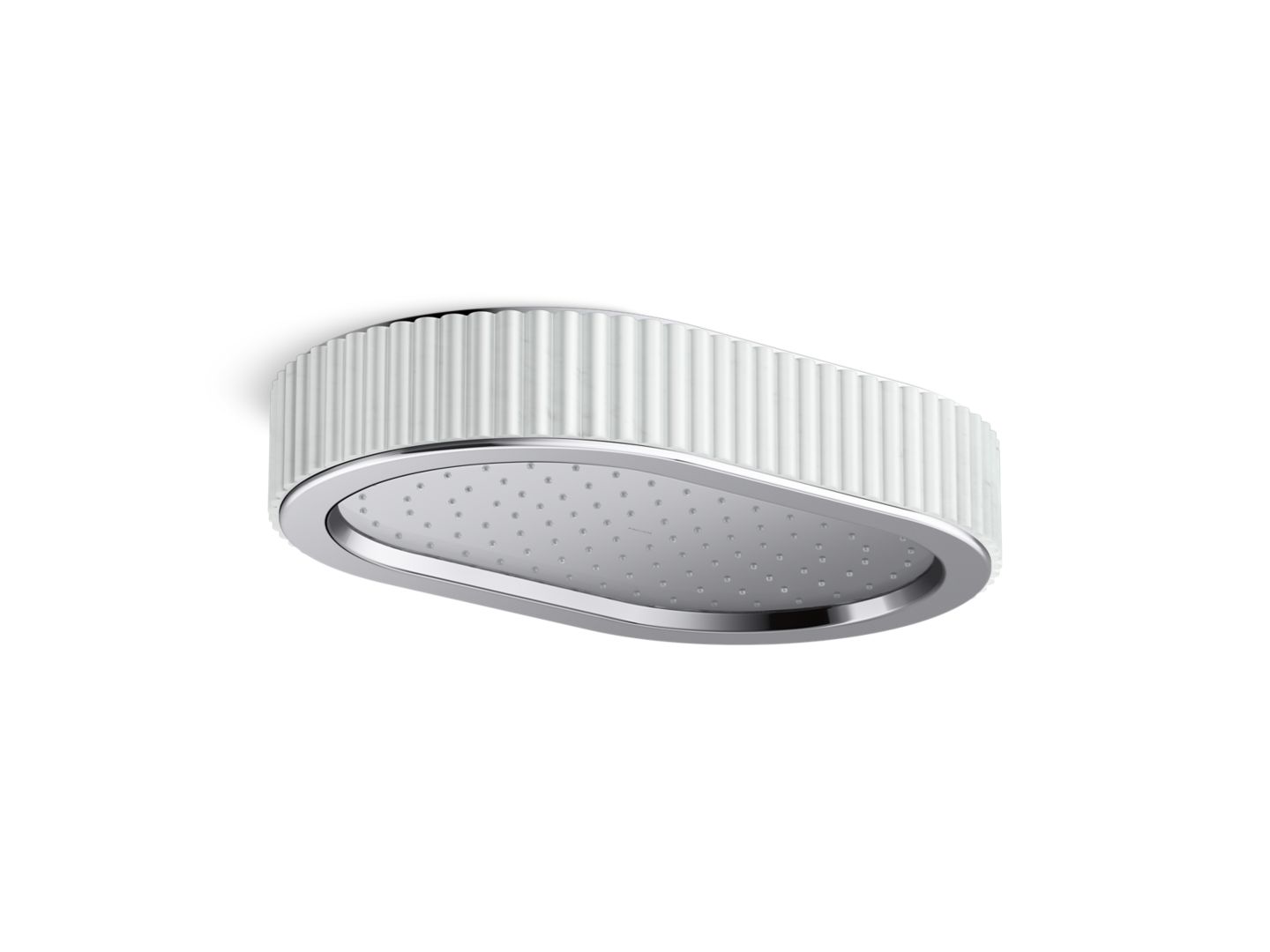 Bandeau™ Rain Showerhead, White Carrara band