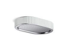 Bandeau™ Rain Showerhead, White Carrara band