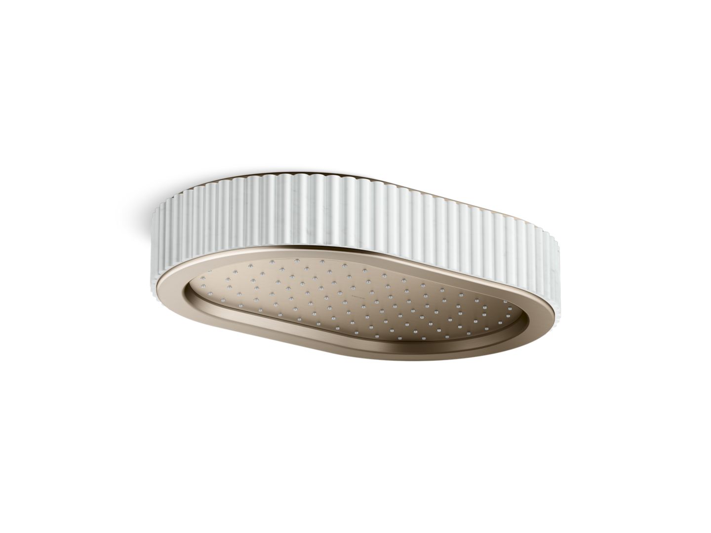 Bandeau™ Rain Showerhead, White Carrara band