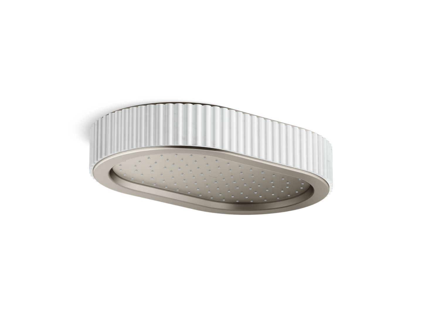 Bandeau™ Rain Showerhead, White Carrara band