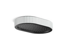 Bandeau™ Rain Showerhead, White Carrara band