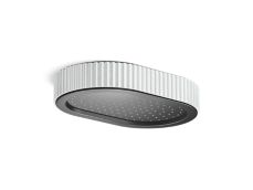 Bandeau™ Rain Showerhead, White Carrara Band