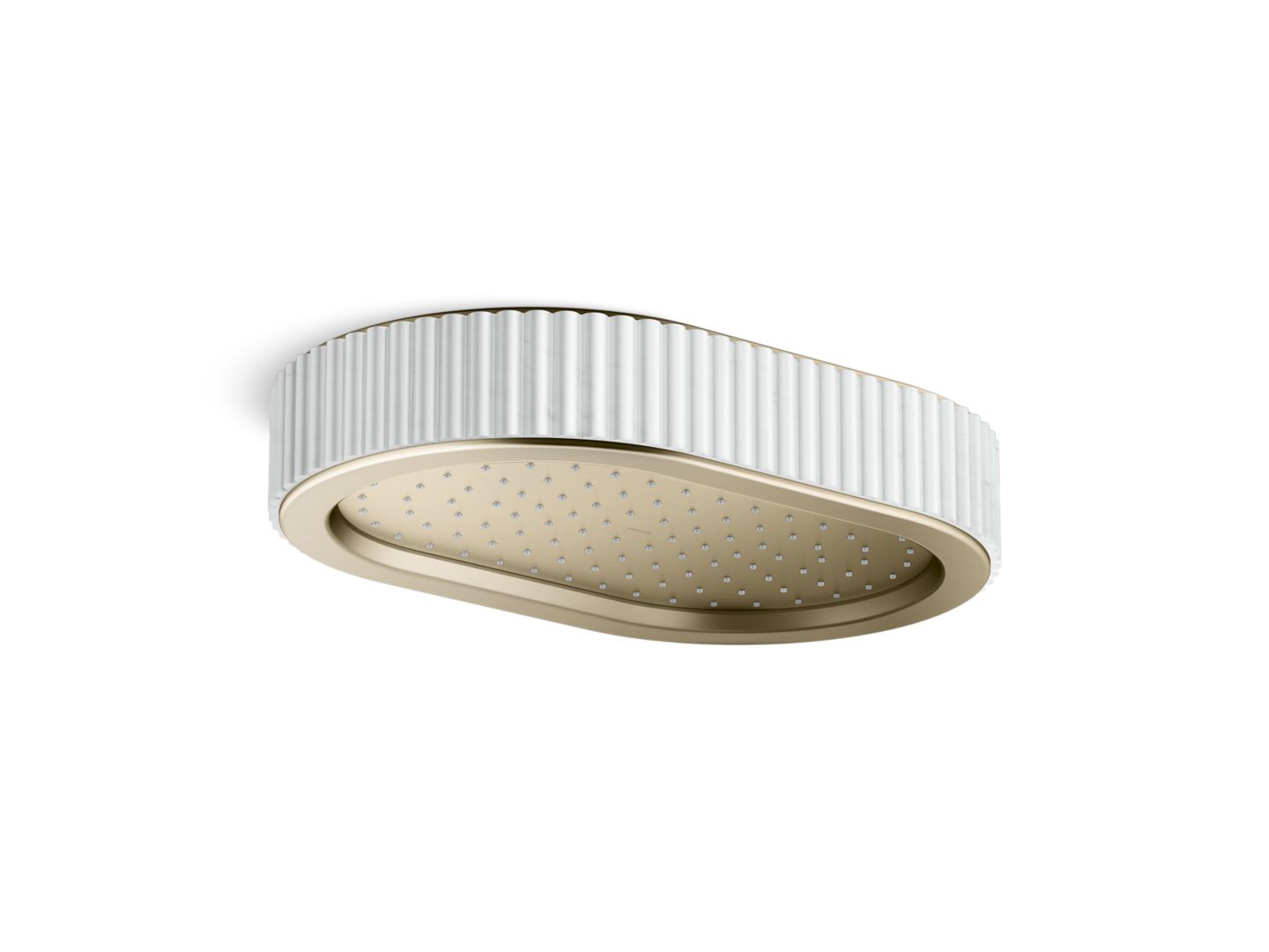 Bandeau™ Rain Showerhead, White Carrara band